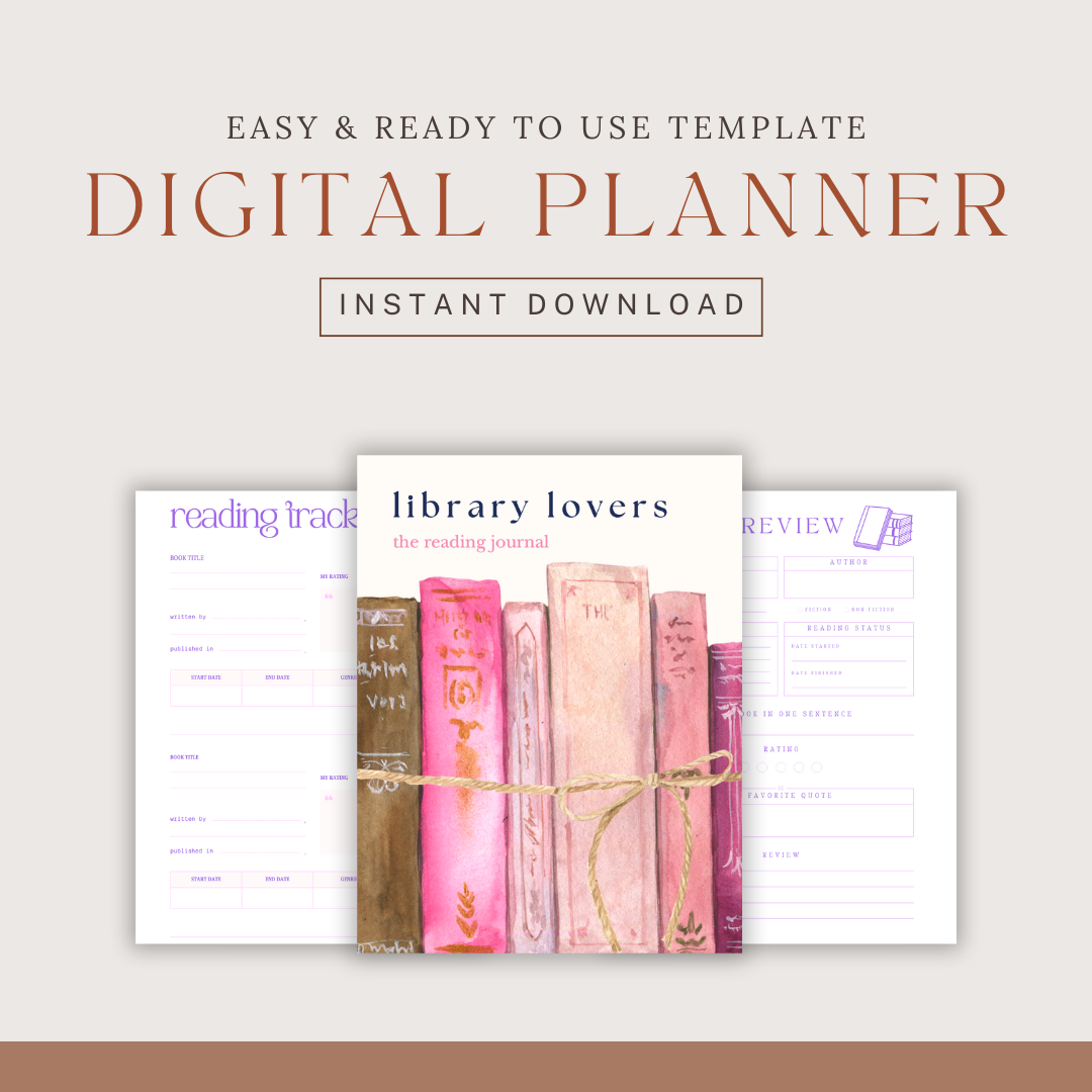 Digital Book Club Journal - Pink