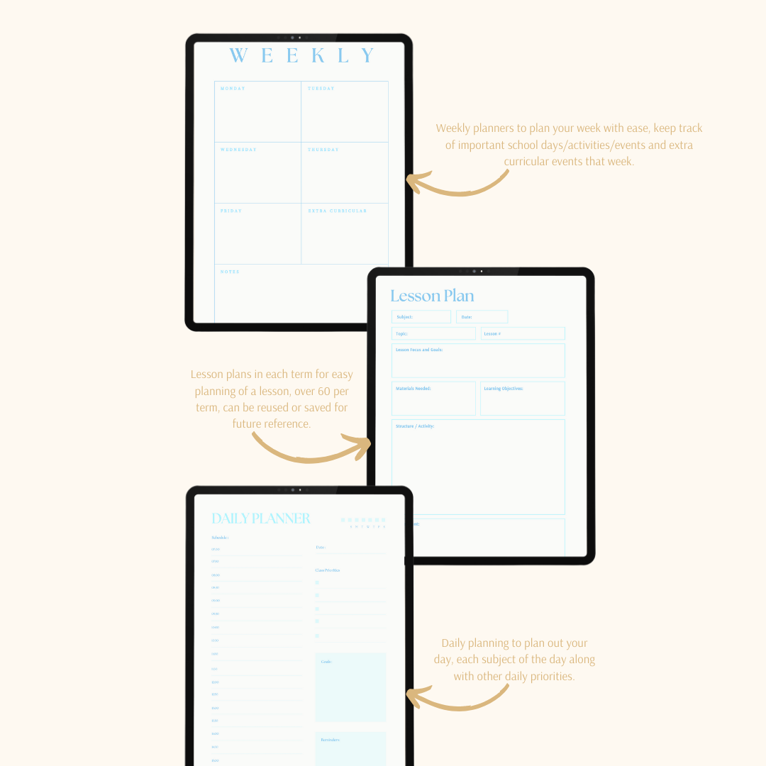 2024 Digital Teacher Planner - Blue