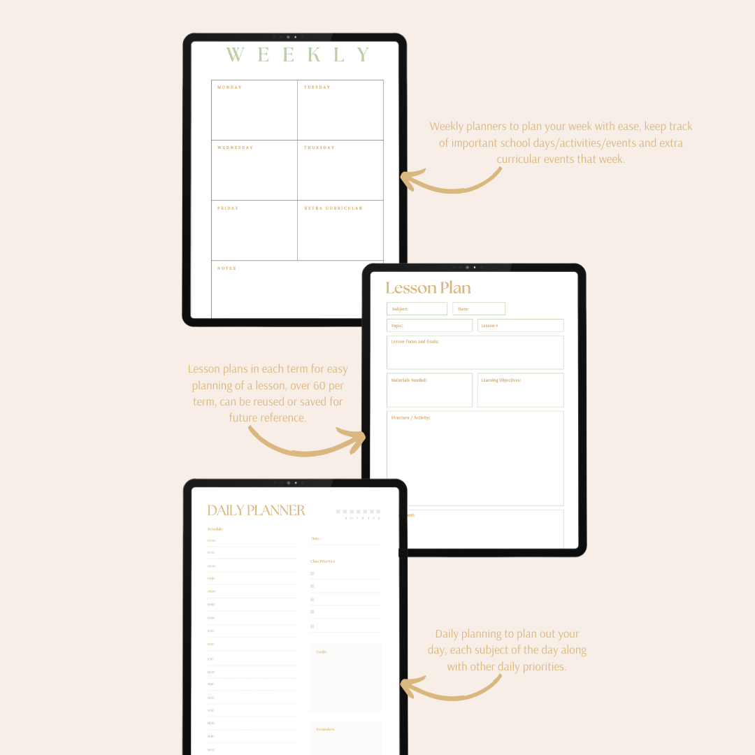 2024 Digital Teacher Planner - Leather Look