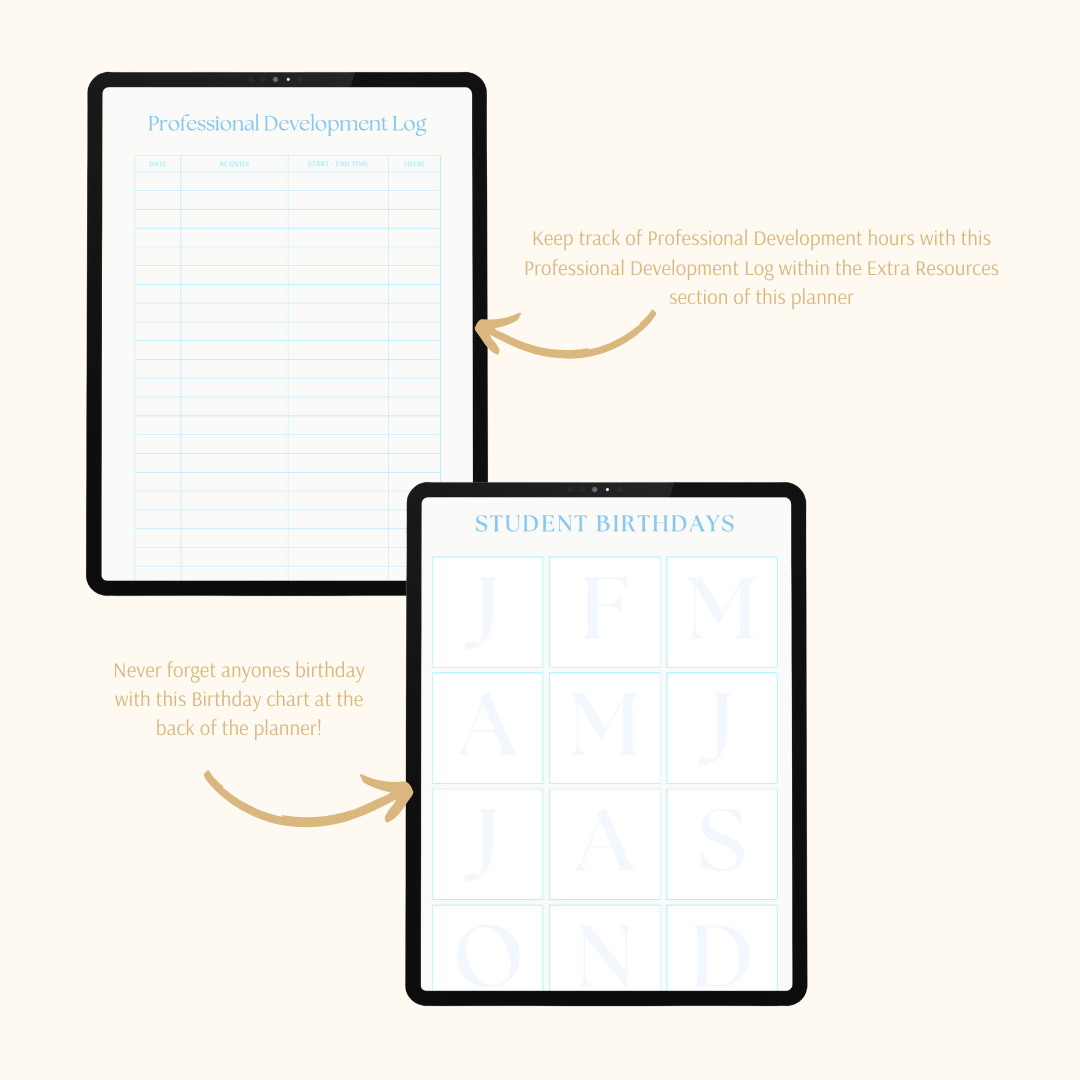 2024 Digital Teacher Planner - Blue