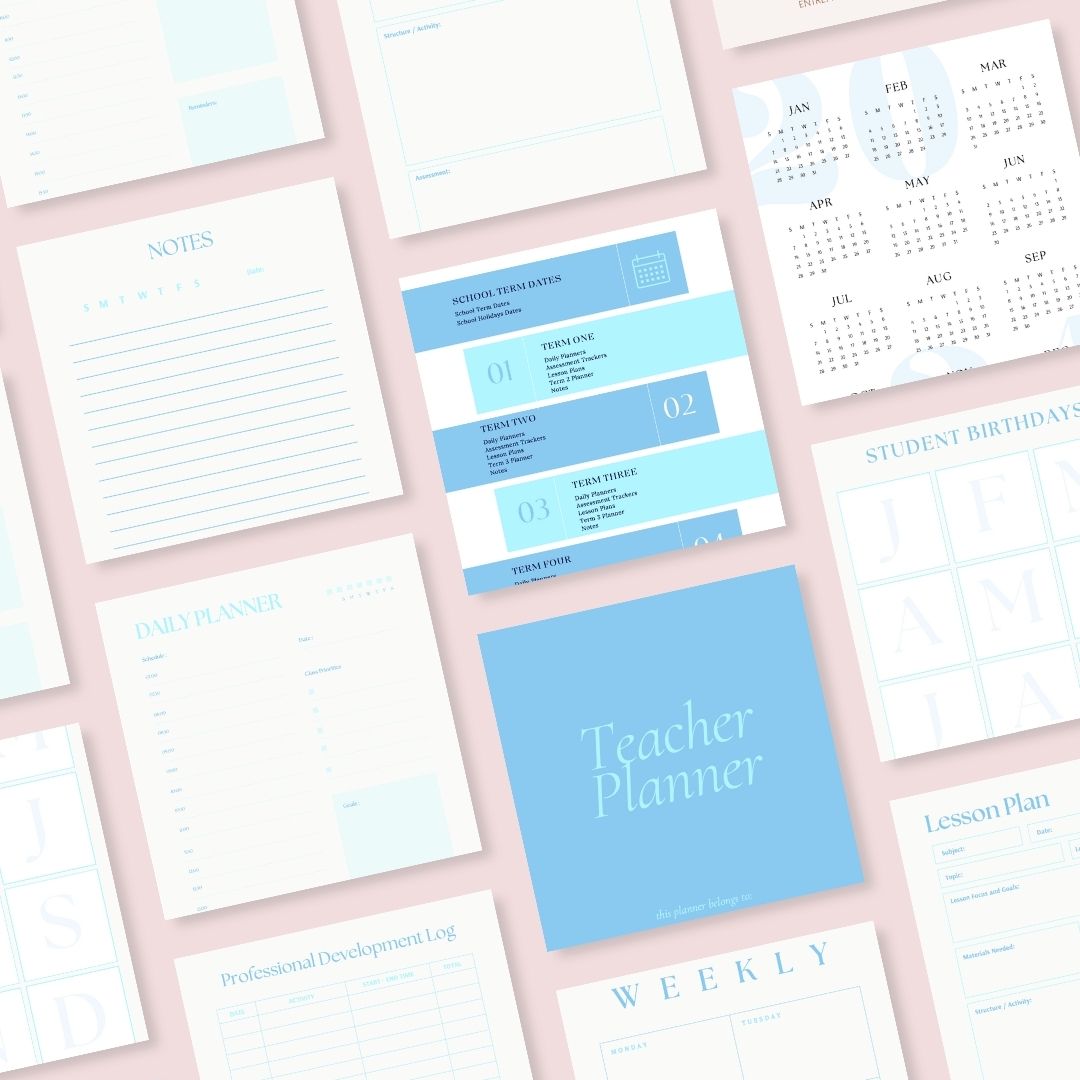 2024 Digital Teacher Planner - Blue