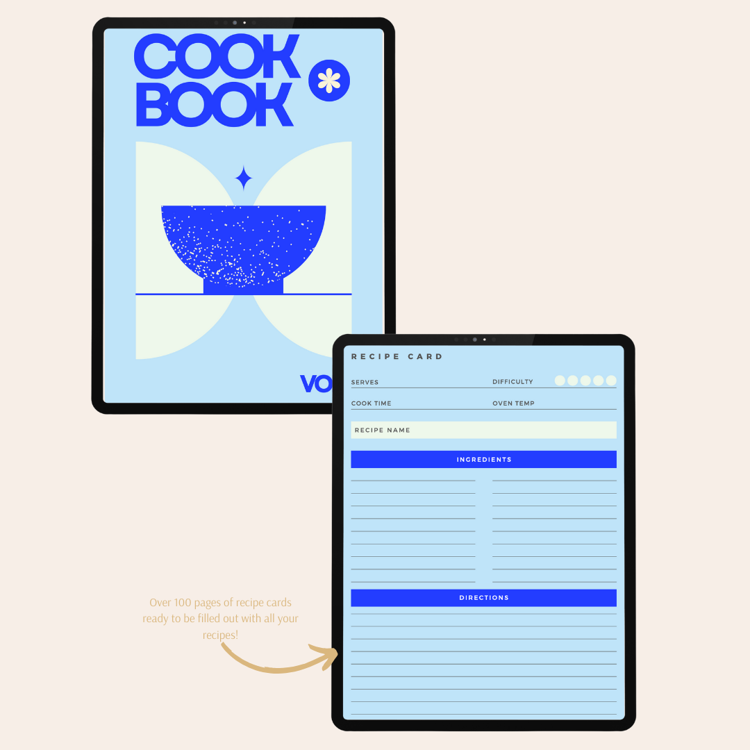 Personalised Digital Cookbook - Blue