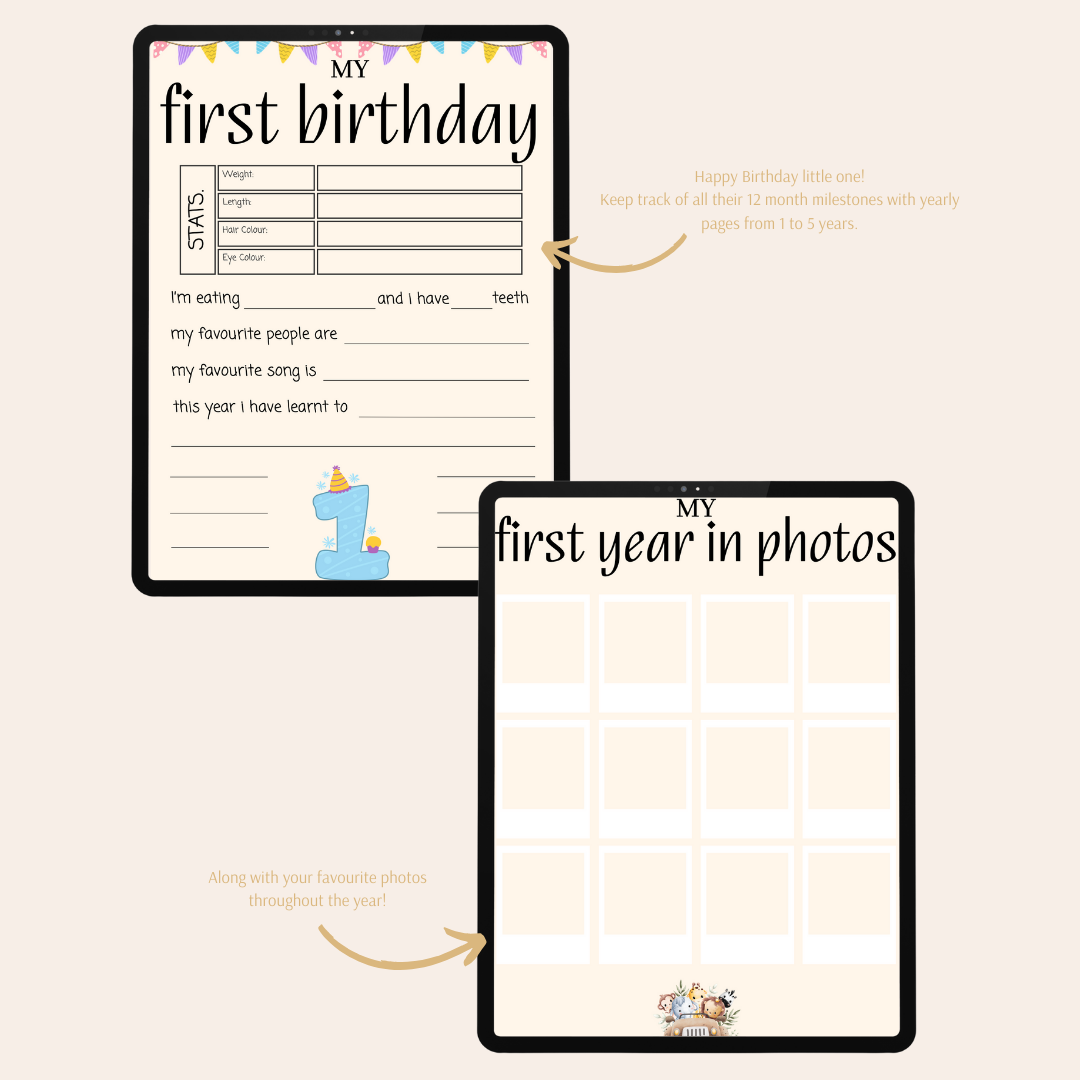 2024 Baby Milestones Journal