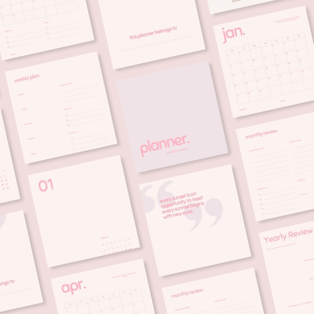 2024 Digital Monthly Planner